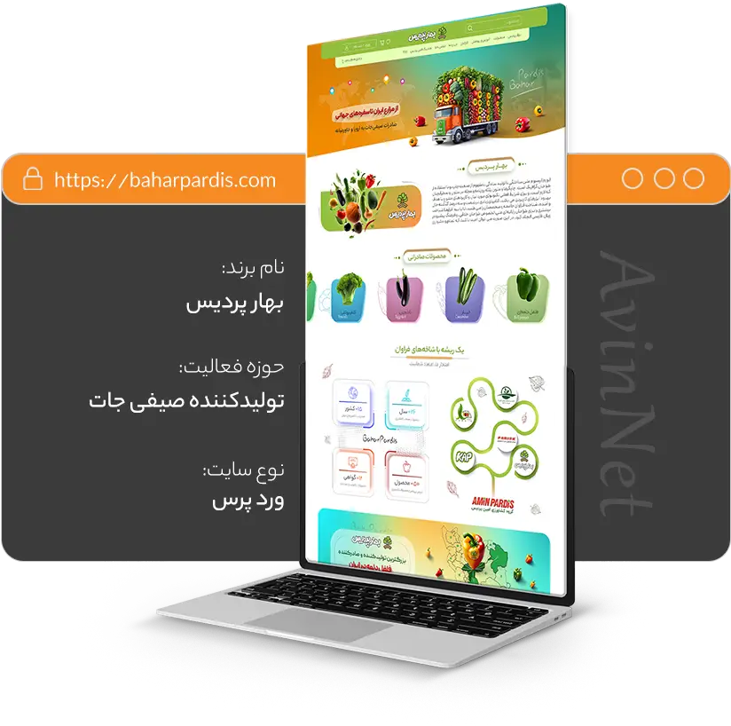 bahar pardis webdesign project 8